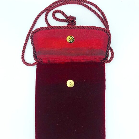 Handbags - Wine Velvet Small Micro Purse